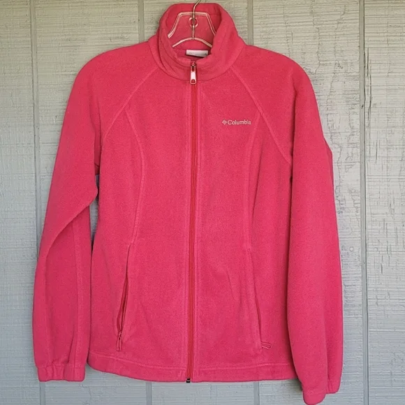 Columbia Women's Zip-Front Pink Fleece Jacket. Size S - Picture 2 of 10